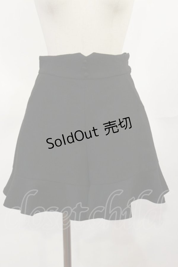 画像1: Fi.n.t / ハイウエストフレアーショートパンツ Free BLACK H-25-04-05-1011-CA-PA-NS-ZH (1)
