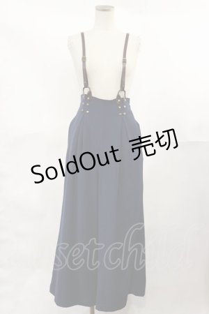 画像: an another angelus / 釦留めサスペンダー付きワイドパンツ Free NAVY H-25-04-05-1013-CA-PA-NS-ZH
