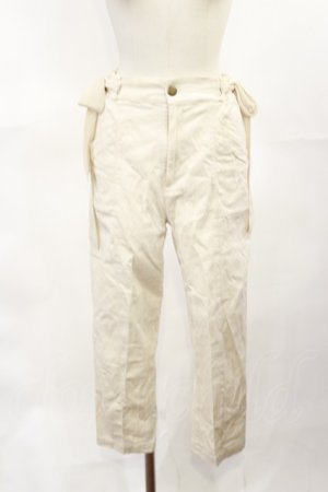 画像: Fi.n.t / シフォンリボン付きストレートパンツ Free IVORY H-25-04-05-1014-CA-PA-NS-ZH