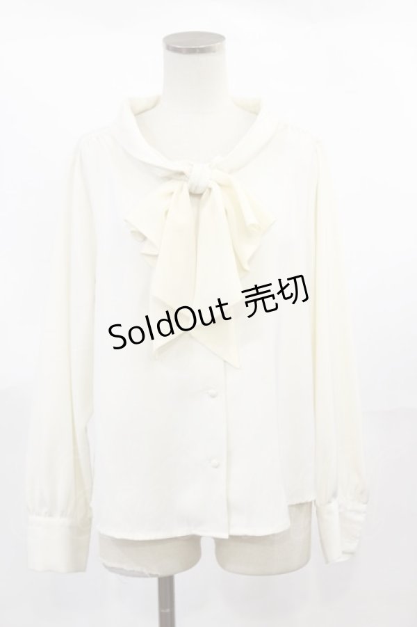 画像1: an another angelus / ラッフルボウタイブラウス Free IVORY H-25-04-05-1021-CA-BL-NS-ZH (1)