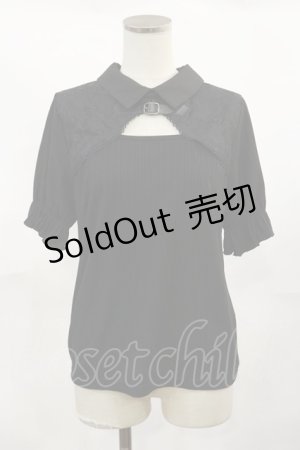 画像: axes femme / ベルト付リブトップス Free ブラック H-25-04-05-1025-AX-TO-NS-ZH