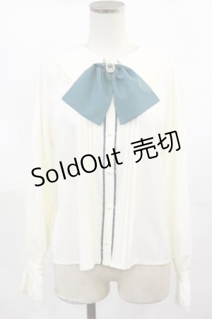 画像: axes femme POETIQUE / フェイバリットカラーブラウス M アイボリー/グリーン H-25-04-05-1026-AX-BL-NS-ZH
