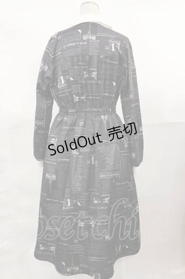 画像2: axes femme / nouvelle柄ワンピース M ブラック H-25-04-05-1003-AX-OP-NS-ZH (2)