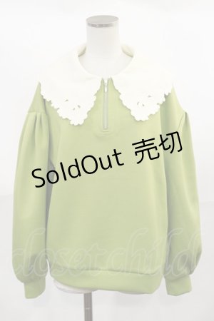 画像: Fi.n.t / マーガレット衿ハーフZIPスウェット Free GREEN H-25-04-05-1028-CA-TO-NS-ZH