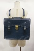 画像1: Fi.n.t / 変型フラップサッチェルバッグ  NAVY H-25-04-05-1039-CA-BG-NS-ZH (1)