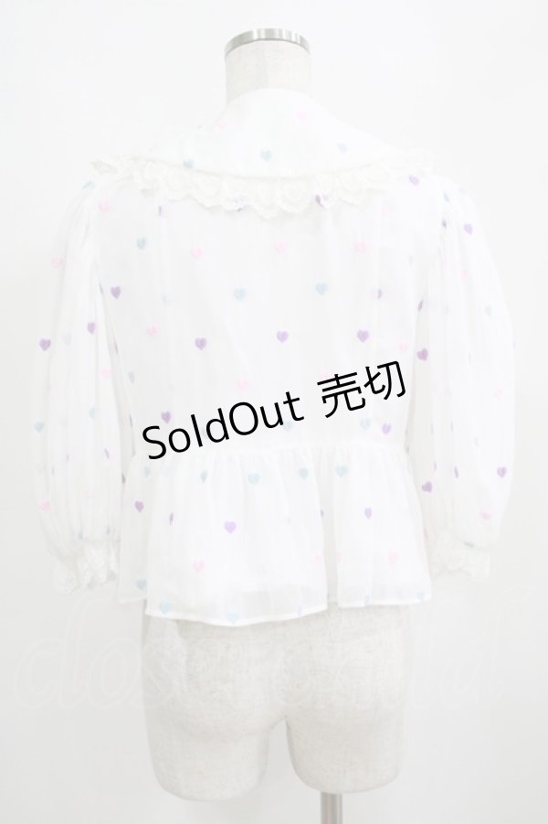 画像3: Angelic Pretty / Candy Petit Heartハイウエストブラウス Free シロ H-25-04-05-049-AP-BL-NS-ZH (3)
