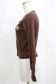 画像2: Angelic Pretty / ヴィンテージクラウン刺繍ニットカーディガン Free ブラウン H-25-04-05-054-AP-TO-NS-ZH (2)