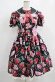 画像1: Angelic Pretty / Fresh Strawberry Dinerワンピース Free ブラック H-25-04-05-007-AP-OP-NS-ZH (1)