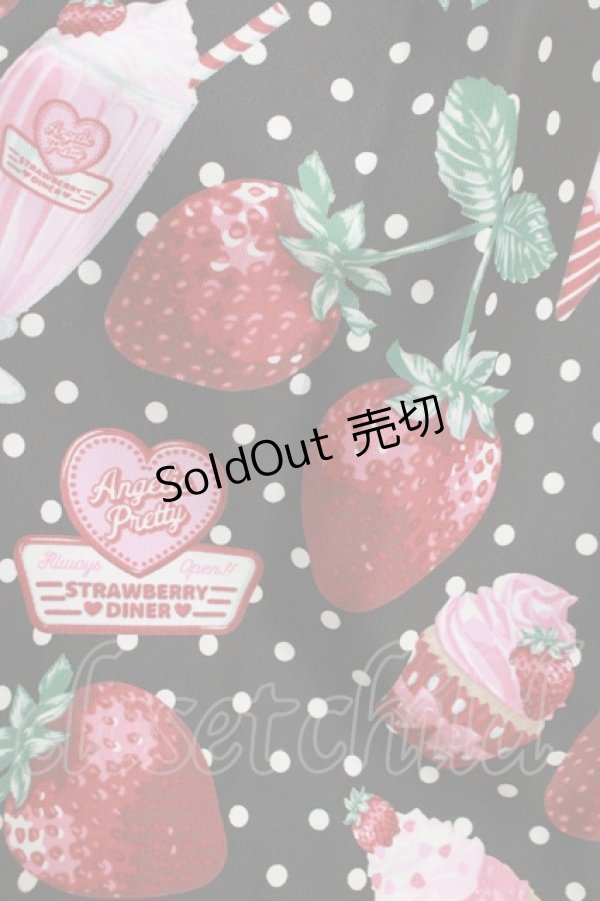 画像4: Angelic Pretty / Fresh Strawberry Dinerワンピース Free ブラック H-25-04-05-007-AP-OP-NS-ZH (4)