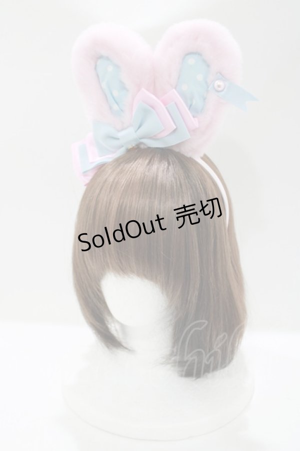 画像1: Angelic Pretty / リリカルバニーカチューシャ  ピンク/サックス H-25-04-05-081-AP-AC-NS-ZH (1)