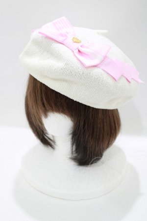 画像: Angelic Pretty / Cuteストライプリボンサマーベレー  シロ H-25-04-05-082-AP-AC-NS-ZH