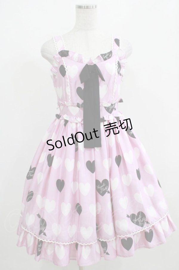 画像1: Angelic Pretty / Dolly Heartジャンパースカート Free ピンク H-25-04-05-008-AP-OP-NS-ZH (1)