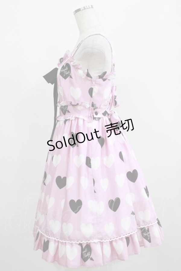 画像2: Angelic Pretty / Dolly Heartジャンパースカート Free ピンク H-25-04-05-008-AP-OP-NS-ZH (2)