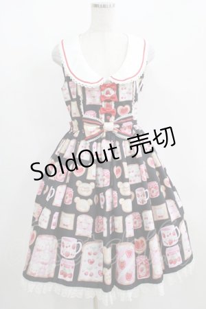 画像: Angelic Pretty / Sunny Day Brunchジャンパースカート Free ブラック H-25-04-05-010-AP-OP-NS-ZH