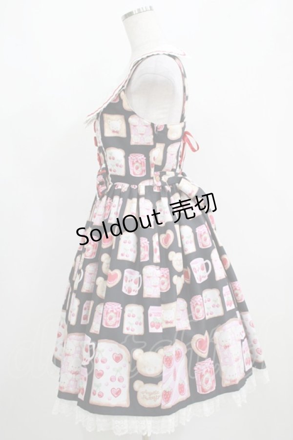 画像2: Angelic Pretty / Sunny Day Brunchジャンパースカート Free ブラック H-25-04-05-010-AP-OP-NS-ZH (2)