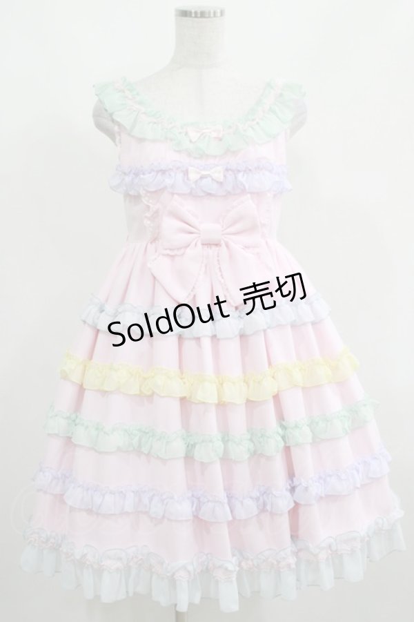 画像1: Angelic Pretty / しゃぼん玉ジャンパースカート(2023) Free ピンク H-25-04-05-013-AP-OP-NS-ZH (1)