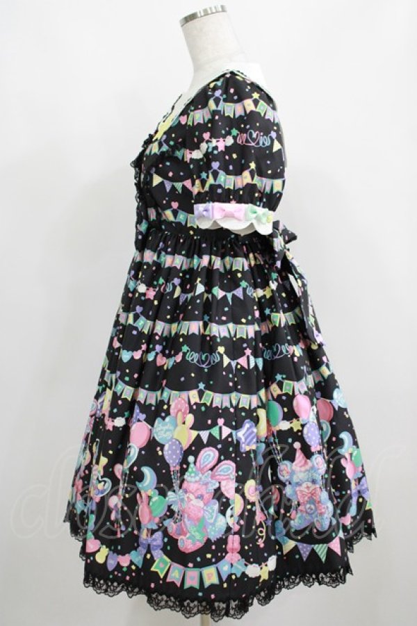 画像2: Angelic Pretty / Happy Garlandワンピース Free ブラック H-25-04-05-014-AP-OP-NS-ZH (2)