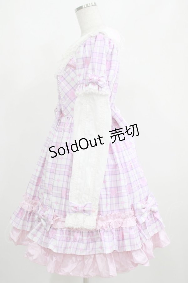 画像2: Angelic Pretty / Sprinkle Heart Tartanワンピース Free シロ H-25-04-05-002-AP-OP-NS-ZH (2)