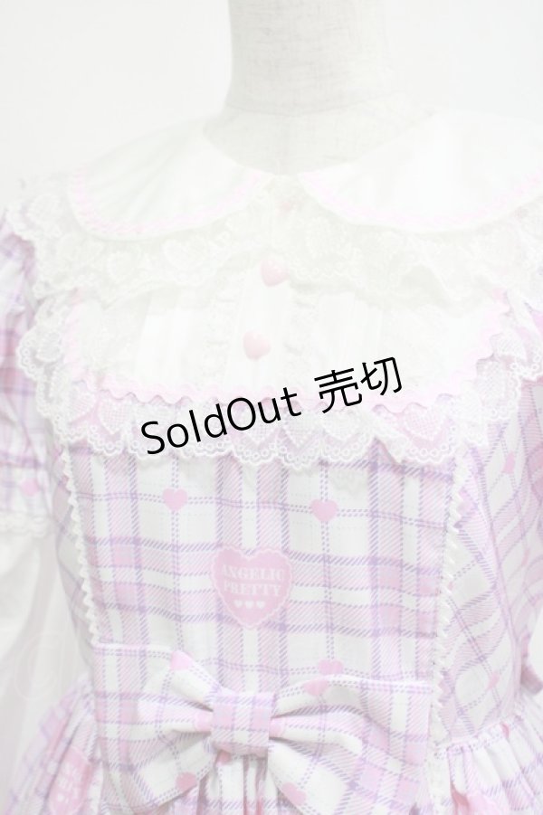 画像4: Angelic Pretty / Sprinkle Heart Tartanワンピース Free シロ H-25-04-05-002-AP-OP-NS-ZH (4)