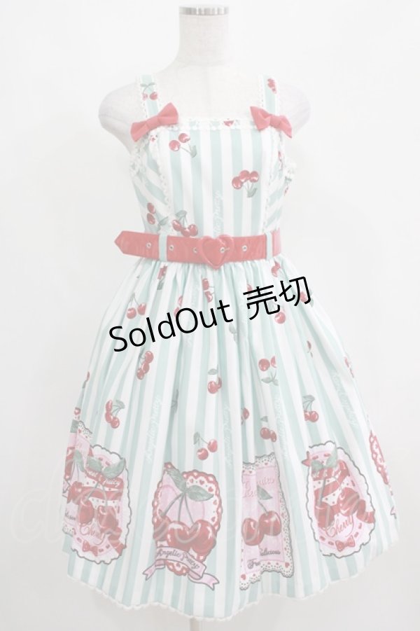 画像1: Angelic Pretty / Cherry Stampジャンパースカート Free ミント H-25-04-05-003-AP-OP-NS-ZH (1)