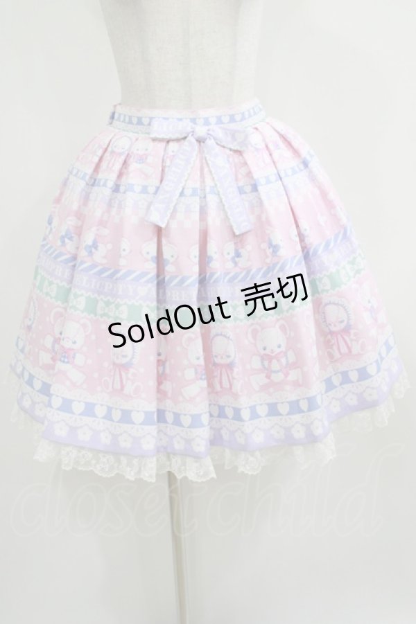 画像1: Angelic Pretty / Fancy Borderスカート Free ピンク H-25-04-05-024-AP-SK-NS-ZH (1)