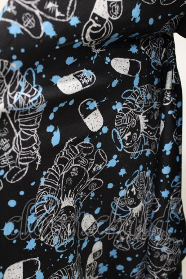画像3: ACDC RAG /OODミルキモノシャツ  ブラック×パステルブルー H-25-04-06-032-PU-BL-KB-ZH (3)