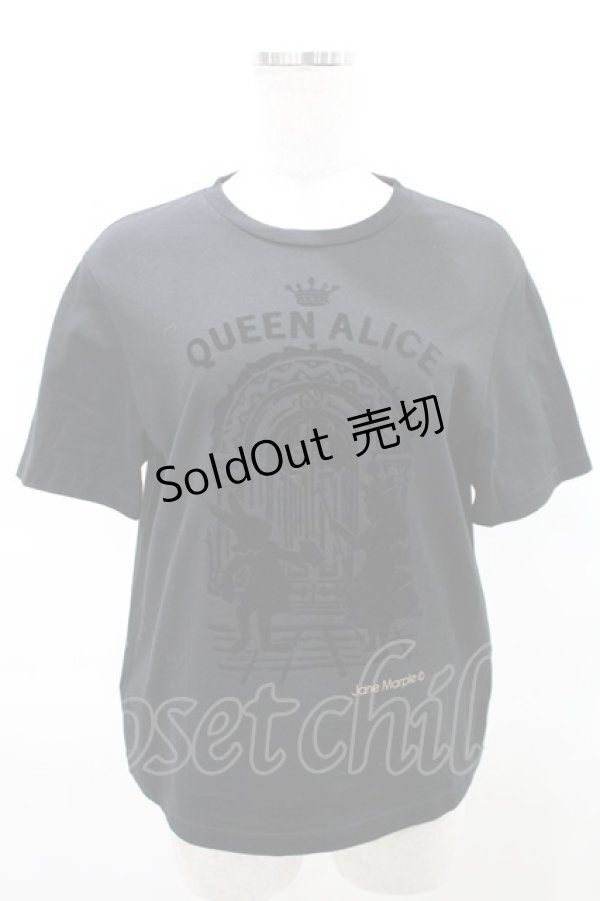 画像1: Jane Marple / Queen Aliceティーシャツ R ブラック H-25-04-06-036-JM-TO-KB-ZH (1)