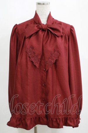 画像: Enchantlic Enchantilly / ノーブルリボンタイブラウス M ボルドー H-25-04-06-1028-LO-BL-NS-ZH