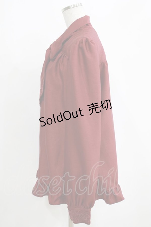 画像2: Enchantlic Enchantilly / ノーブルリボンタイブラウス M ボルドー H-25-04-06-1028-LO-BL-NS-ZH (2)