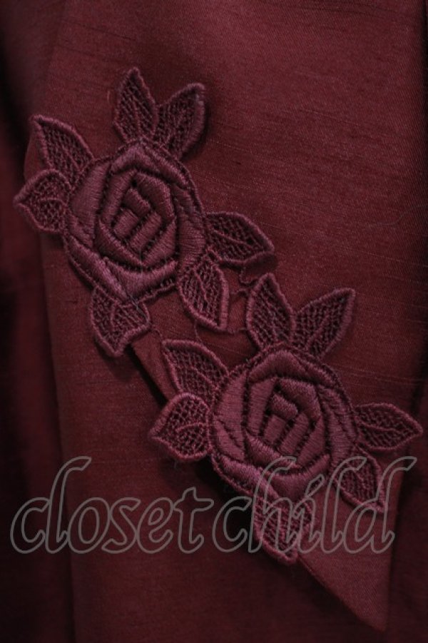 画像4: Enchantlic Enchantilly / ノーブルリボンタイブラウス M ボルドー H-25-04-06-1028-LO-BL-NS-ZH (4)