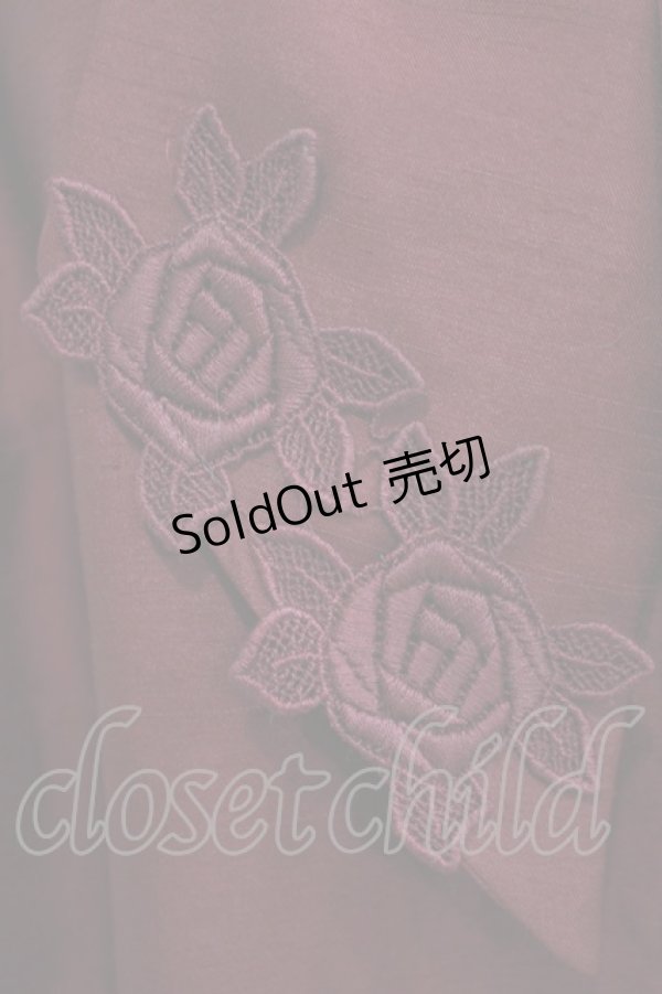 画像4: Enchantlic Enchantilly / ノーブルリボンタイブラウス M ボルドー H-25-04-06-1028-LO-BL-NS-ZH (4)