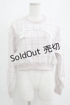 画像: evelyn / ダブルリボンスウェット Free ピンク H-25-04-06-1030-LO-TO-NS-ZH
