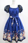 画像1: Enchantlic Enchantilly / トランプ ジョーカー キャットワンピース Free ブルー H-25-04-06-1004-LO-OP-NS-ZH (1)