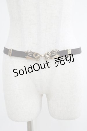 画像: axes femme / 調節リトルリボンゴムベルト  ブラウン H-25-04-06-1038-AX-AC-NS-ZH