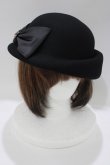 画像1: axes femme / リボン付ウールフェルトハット  ブラック H-25-04-06-1045-AX-AC-NS-ZH (1)