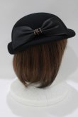 画像2: axes femme / リボン付ウールフェルトハット  ブラック H-25-04-06-1045-AX-AC-NS-ZH (2)