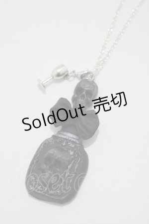 画像: BooDo堂 / 死の毒薬瓶のネックレス  ブラック H-25-04-06-1054-GO-AC-NS-ZH