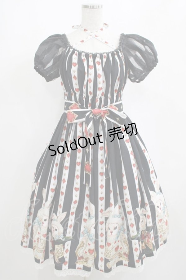 画像1: Enchantlic Enchantilly / 不思議の国のQueen Catワンピース Free ブラック H-25-04-06-1005-LO-OP-NS-ZH (1)