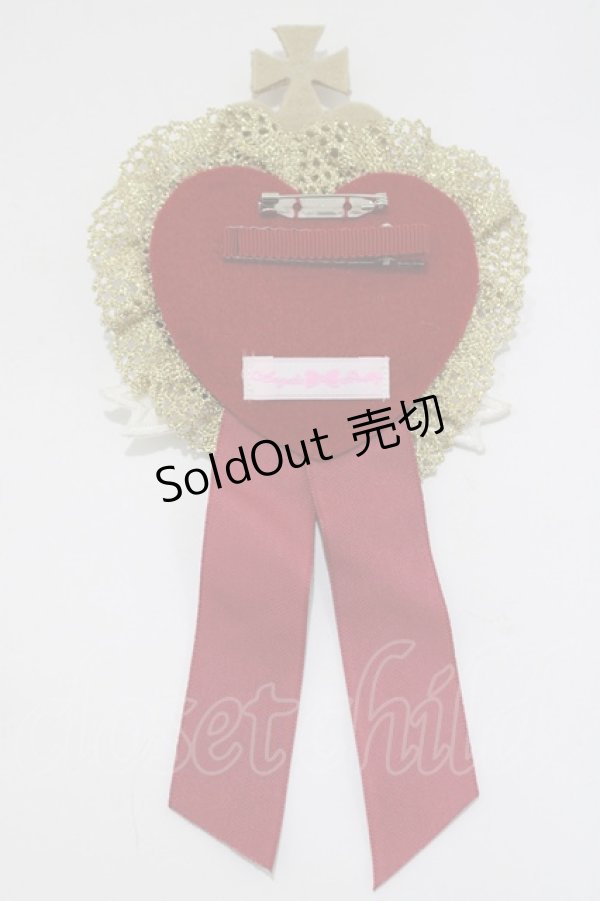 画像2: Angelic Pretty / Noble Heartクリップブローチ  ボルドー H-25-04-06-1058-AP-AC-NS-ZH (2)