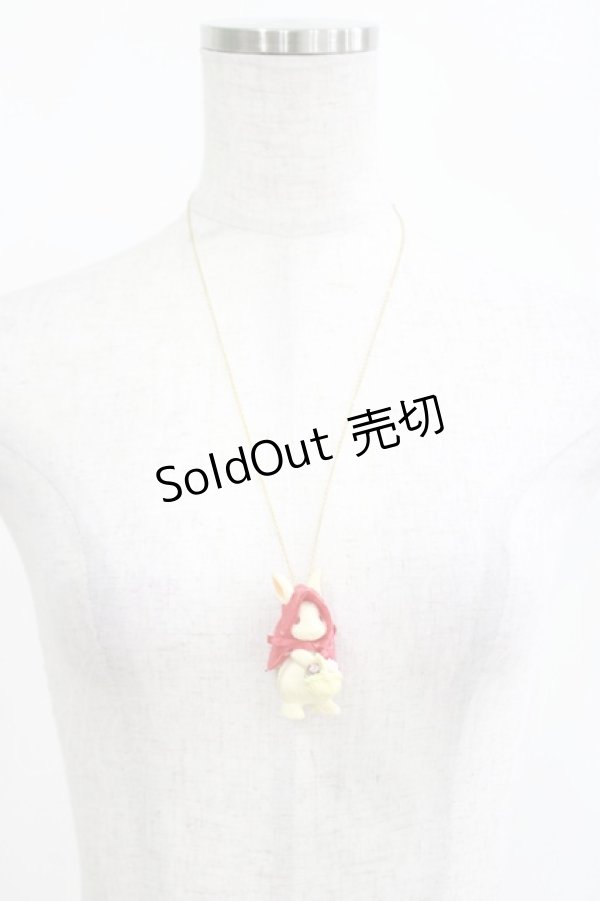 画像2: Alice Garden Rose / 赤ずきんのうさぎペンダント  レッド H-25-04-06-1061-PA-AC-NS-ZH (2)