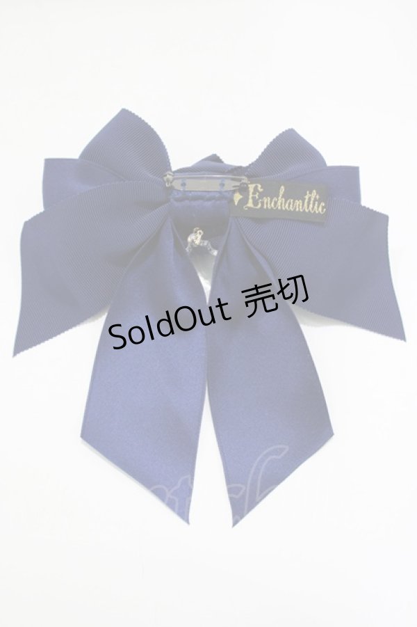 画像2: Enchantlic Enchantilly / ローズリボンブローチ  ネイビー H-25-04-06-1066-LO-ZA-NS-ZH (2)