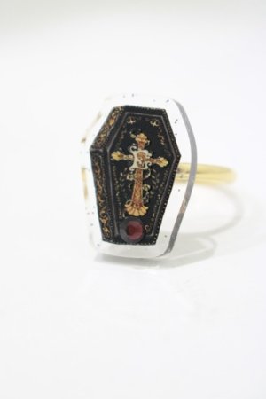 画像: Enchantlic Enchantilly / Dolled Up Ring〜薔薇の棺〜 Free クリア/ブラック H-25-04-06-1071-LO-AC-NS-ZH