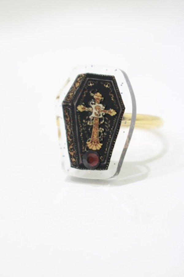 画像1: Enchantlic Enchantilly / Dolled Up Ring〜薔薇の棺〜 Free クリア/ブラック H-25-04-06-1071-LO-AC-NS-ZH (1)