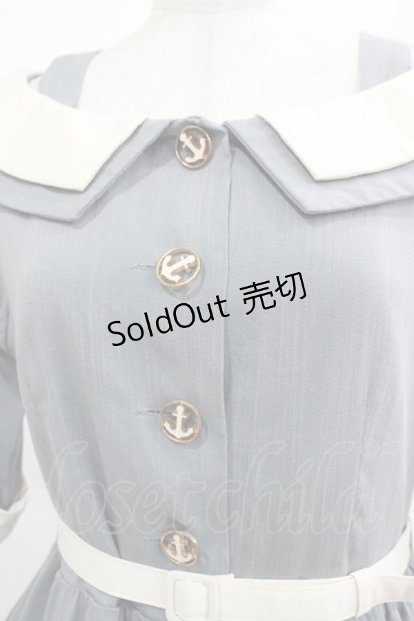 画像4: an another angelus / オフショルバイカラーワンピース Free BLUE GRAY H-25-04-06-1009-CA-OP-NS-ZH (4)
