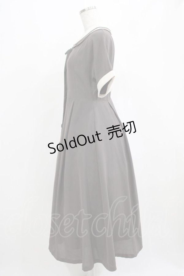 画像2: an another angelus / パイピング使いダブルクレリック衿ワンピース Free BROWN H-25-04-06-1010-CA-OP-NS-ZH (2)