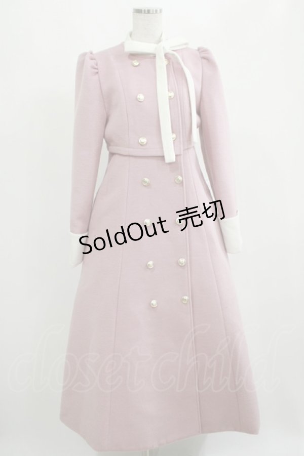 画像1: 【SALE】Me roir / 配色ドーリーロングコート M ピンク H-25-04-06-1013-GO-CO-NS-ZT-C057 (1)