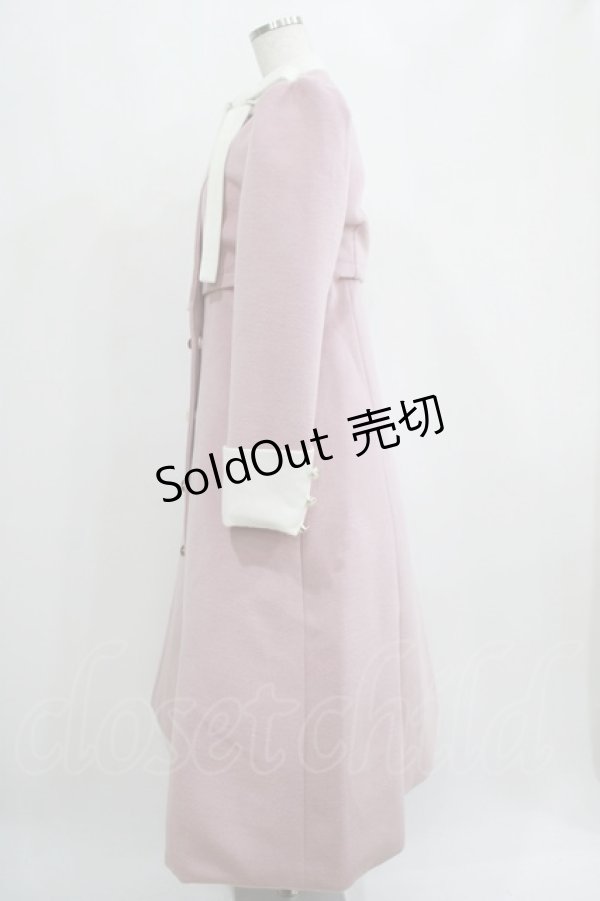画像2: 【SALE】Me roir / 配色ドーリーロングコート M ピンク H-25-04-06-1013-GO-CO-NS-ZT-C057 (2)