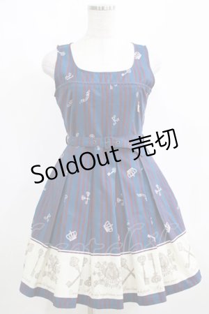 画像: Ank Rouge / レジメン鍵パネルジャンパースカート M ネイビー H-25-04-06-1014-CA-OP-NS-ZH