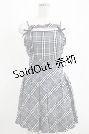 画像: evelyn / チェックプリーツワンピース Free グレー H-25-04-06-1015-LO-OP-NS-ZH