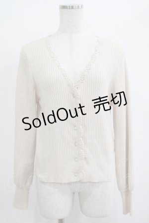 画像: an another angelus / クロシェレース使いニットカーディガン Free IVORY H-25-04-06-1025-CA-TO-NS-ZH